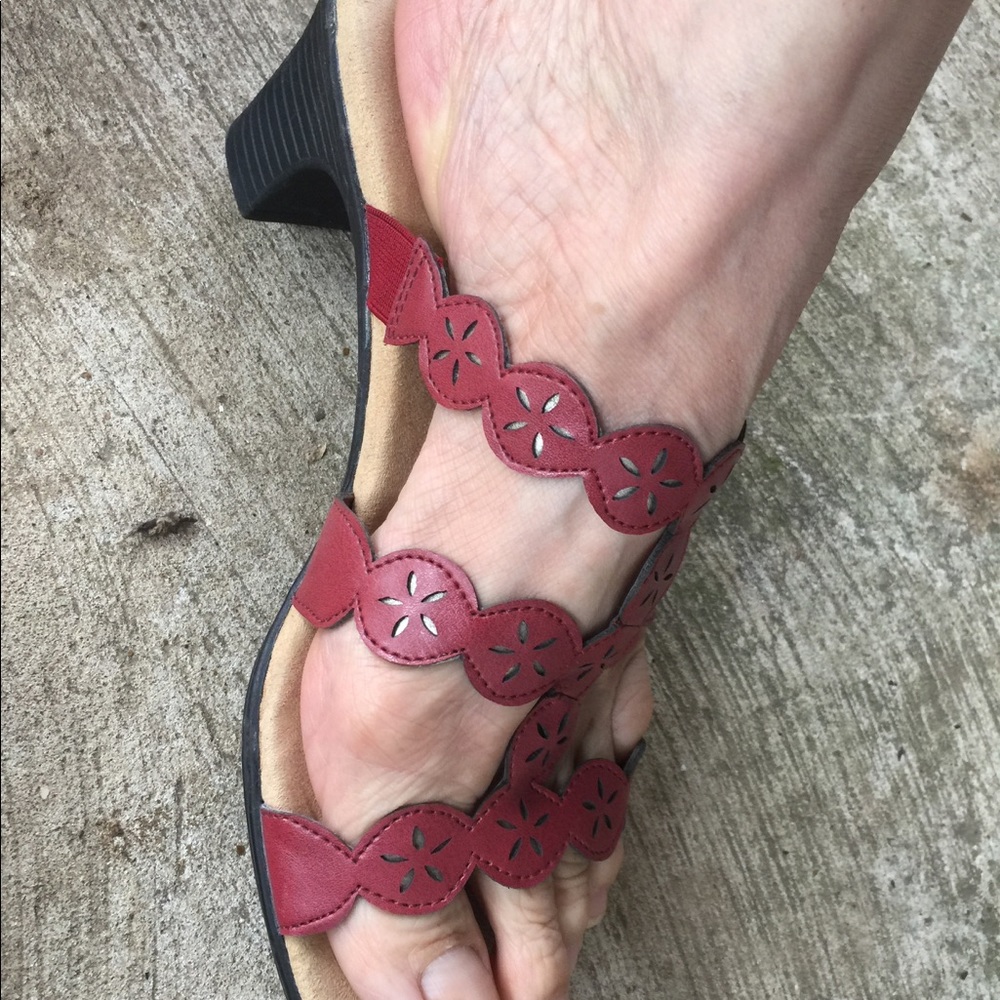 Red sandals